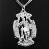 St. Florian Badge, Sterling, 30x20.5mm with 24” Chain