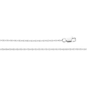 Rope Chain, Lasered Titan 1.25mm x 16 inch, 14KW, Lobster Claw - Click Image to Close