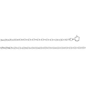 Rope Chain, Lasered Titan 1.50mm x 16 inch, 14KW, Spring Ring - Click Image to Close