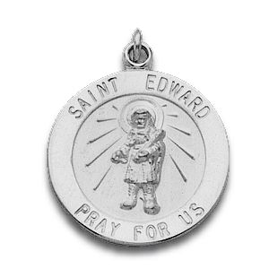 St. Edward Medal, 18.5 mm, Sterling Silver - Click Image to Close