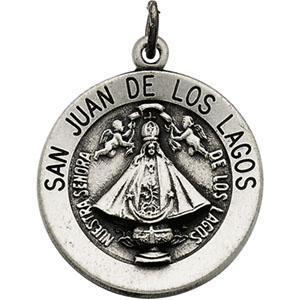 San Juan of Los Lagos Medal, 18.25 mm, Sterling Silver - Click Image to Close