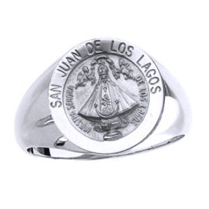 SAN JUAN DE LOS LAGOS Sterling Silver Ring, 18 mm round top - Click Image to Close
