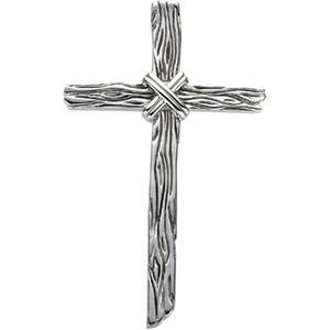 Large Woodgrain Cross Pendant - Click Image to Close