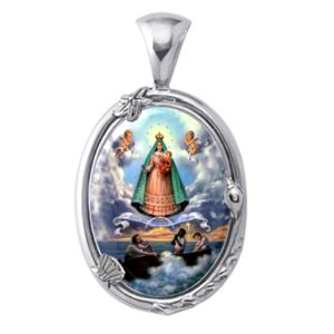 Our Lady of Charity Charm Gem Pendant - Click Image to Close