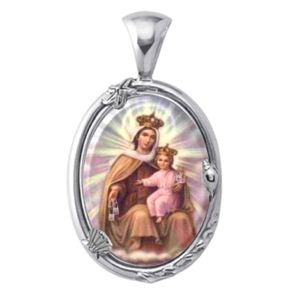 Our Lady of Mount Carmel Charm Gem Pendant - Click Image to Close