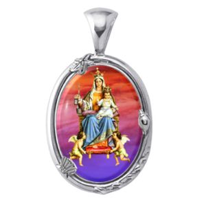 Our Lady of Mount Carmel Charm Gem Pendant - Click Image to Close