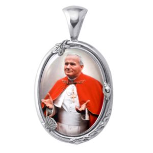 Pope John Paul II Charm Gem Pendant - Click Image to Close