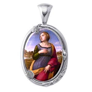 St Catherine of Alexandria Charm Gem Pendant - Click Image to Close