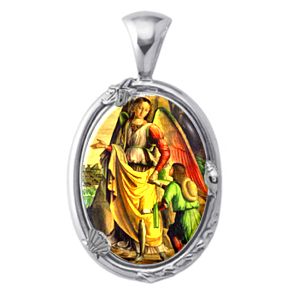 St Raphael, the Archangel, Charm Gem Pendant - Click Image to Close
