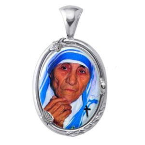 St Teresa Charm Gem Pendant - Click Image to Close