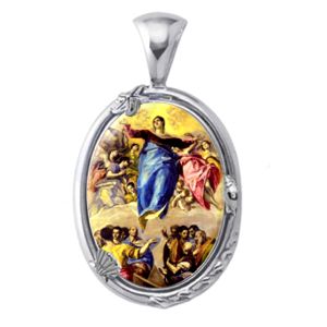 Assumption of the Virgin Charm Gem Pendant - Click Image to Close