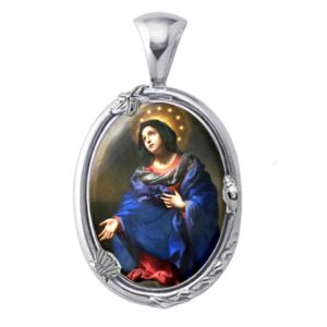 Madonna in Glory Charm Gem Pendant - Click Image to Close