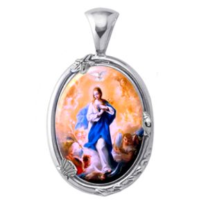 The Immaculate Conception Charm Gem Pendant - Click Image to Close