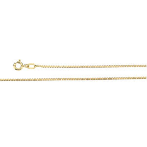 Box Chain, 1.5mm x 18 inch, 14KY, Spring Ring - Click Image to Close