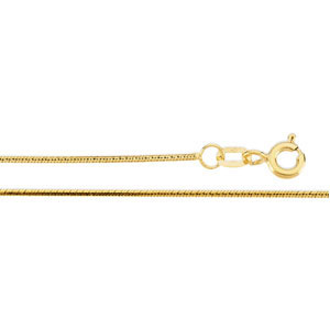 D-Cut Snake Chain, .75mm x 16 inch, 14KY, Spring Ring - Click Image to Close