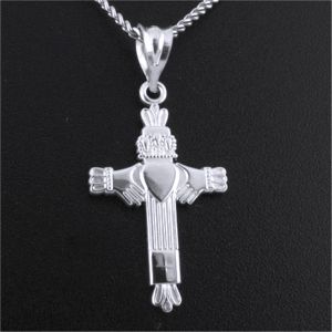 Claddagh Cross Pendant & 18" Chain - Click Image to Close