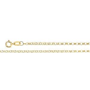 Rolo Chain Chain, 1.5mm x 18 inch, 14KY, Spring Ring - Click Image to Close