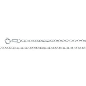 Rolo Chain, 1.5mm x 7 inch, 14KW, Spring Ring - Click Image to Close